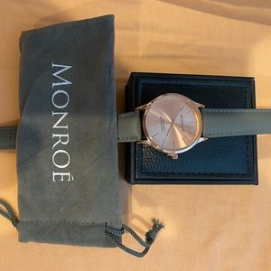 Monroe Solerose watch with black leather